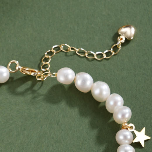子佩集【星霜缘契】珍珠惜王妃手链【ZSL284】5.5-6mm珠镀金五角星2601 商品图3
