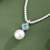 子佩集【深海之梦】银S925珍珠惜王妃项链【ZZXL034】2.8mm小珠12mm大珠蓝方块2601 商品缩略图1