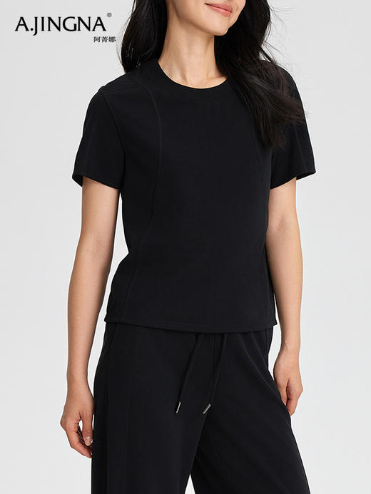 【凉感抗菌】阿菁娜简约休闲时尚短上衣F31C301021 商品图2