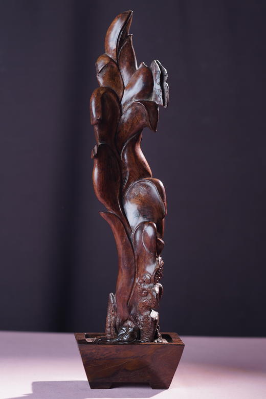 老料【海黄紫油梨蝶恋花摆件】长40cm 宽9cm | 大梦香堂 商品图0