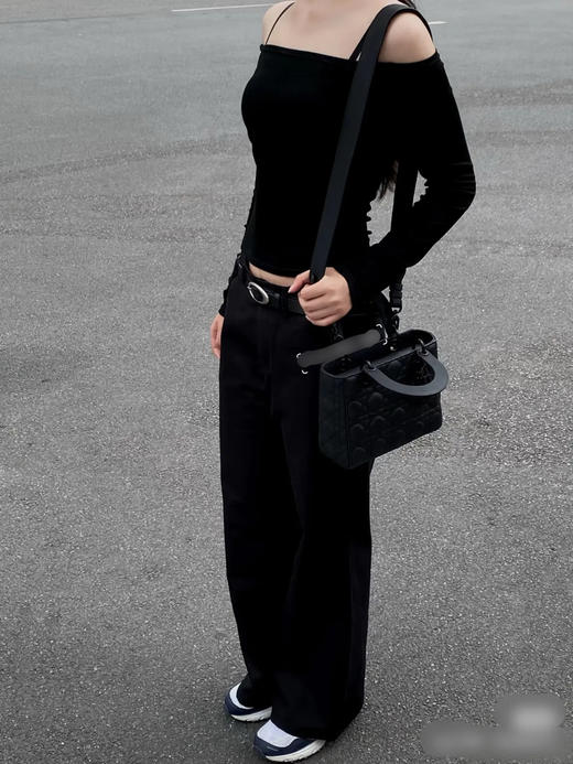 Dior 戴妃 四格 磨砂黑 牛皮 斜挎包 商品图3