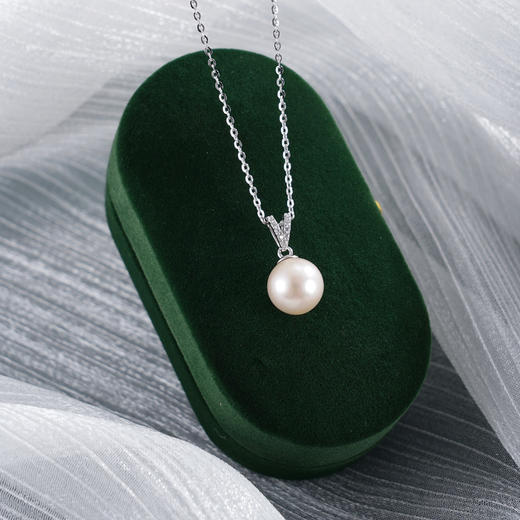 子佩集【月河星野】银S925珍珠惜王妃套链【P3028】9mm珠双色吊球V字2601 商品图10