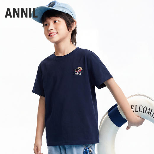 男女童圆领短袖针织衫夏季新款安奈儿童装EM621765 商品图1