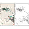 工笔画白描底稿于非闇花鸟《青藤翠鸟》临摹勾线高清打印稿FA61 商品缩略图0