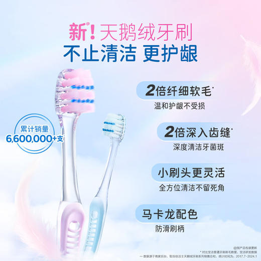 佳洁士天鹅绒护龈牙刷（樱花粉） 商品图0