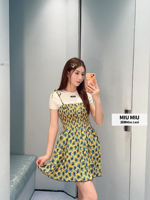 缪缪 26Ss春夏新款 向日葵黄碎花吊带连衣裙（MM） 商品图12