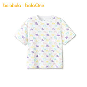 【balaOne】巴拉巴拉童装儿童短袖t恤男女童2026新款夏装吸湿速干