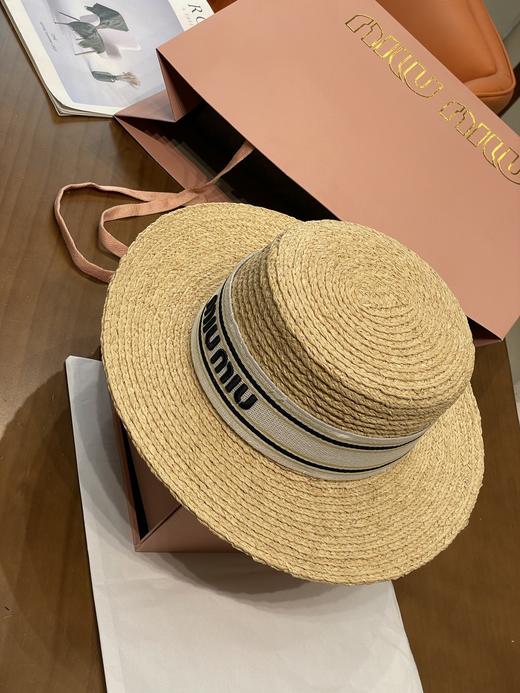 miumiu 织带字母Logo 新款草帽 两色（CO） 商品图9