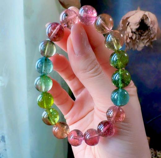 11.3mm彩虹碧玺手串 商品图5