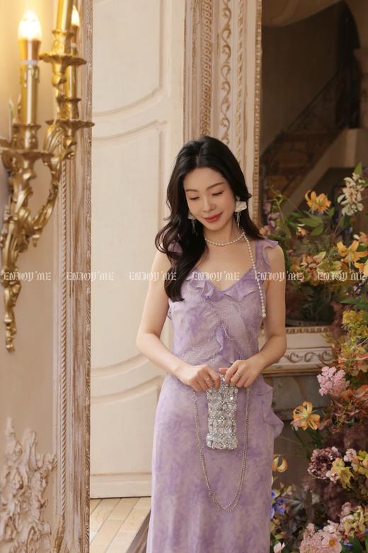【门店同款】ENJOY夏季琉璃紫烟飘带长裙 170745558 商品图3