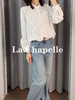 专柜实拍【气质优雅】拉夏贝尔/La Chapelle法式立领木耳边精致排扣通勤长袖衬衫简约净版气质上衣 商品缩略图1
