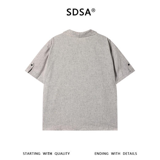 23136SDSA男装2026新款高贵轻奢老钱风肌理翻领短袖衬衫百搭简约上衣 商品图2