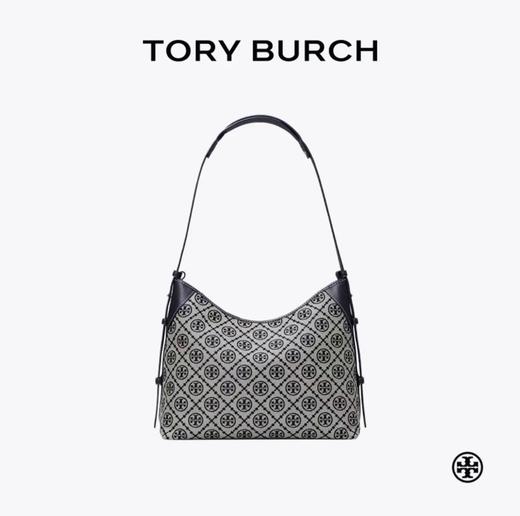 【香港直邮】Tory Burch/汤丽柏琦 T MONOGRAM 提花流浪包169376  清关约7个工作日-w 商品图1