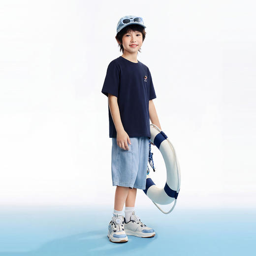 男女童圆领短袖针织衫夏季新款安奈儿童装EM621765 商品图6