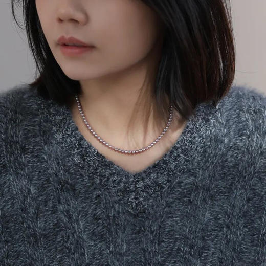 佐奈美(SANAMI)紫色珍珠耳钉/项链合集｜莹润珠光，就像清晨的露珠，清新而淡雅 商品图4