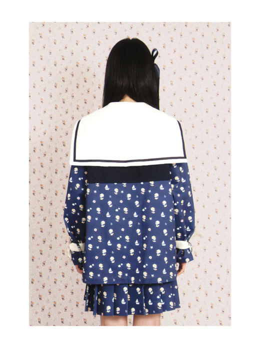 Kaiy Xiao 航海歌谣系列 满铺海军小兔 海军领夹克外套 商品图1