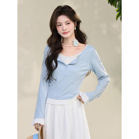 鹿向南【0126/20:00新品】蓝白色T恤