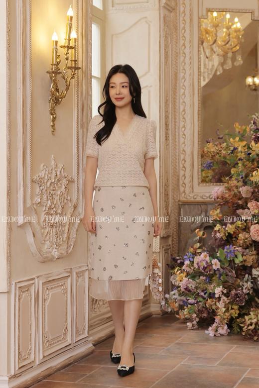 【门店同款】ENJOY夏季花朵钉珠中半裙 170594905 商品图0