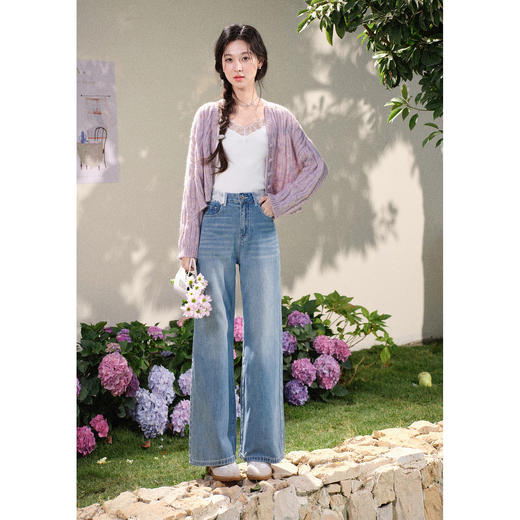 鹿向南【0110/20:00新品】蓝色牛仔裤 商品图1