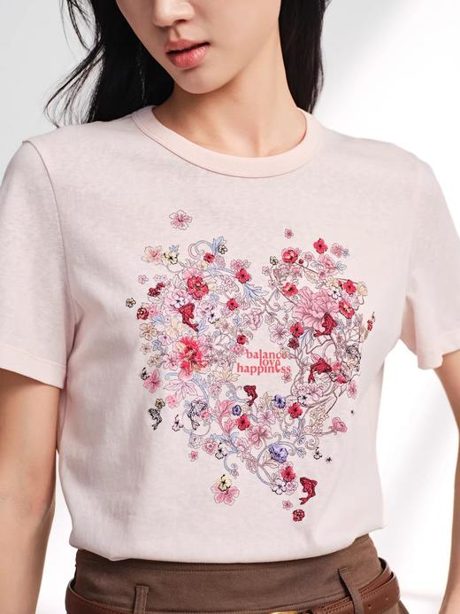 雅y同款 自带浪漫滤镜的爱心花簇 T 恤 商品图9