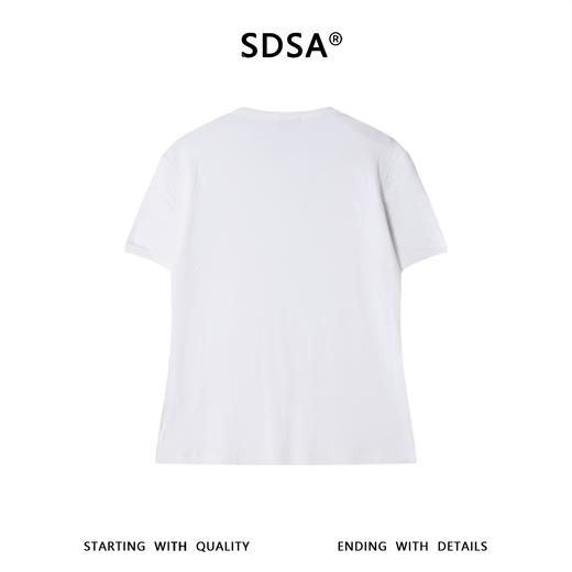SDSA男装2026新款高贵轻奢潮牌纯色圆领螺纹合身短袖T恤时尚简约 商品图4