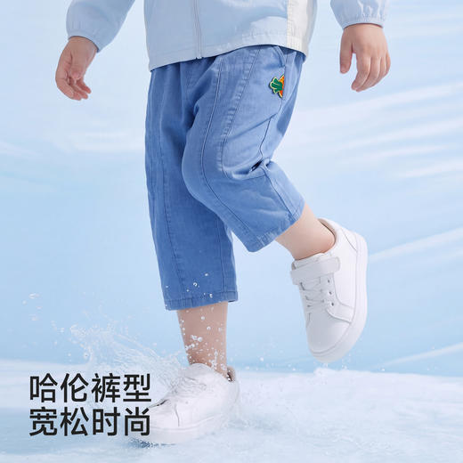 【商场同款】英氏裤子夏季男童长裤休闲百搭2026新款蓝色牛仔裤 商品图3