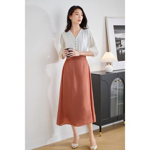 米思阳新款优雅气质时尚套装上衣+半裙套装中长款伞裙5M25BG3889 商品图1