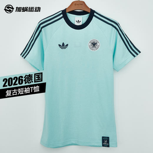 SFS正品 Adidas阿迪达斯2026世界杯德国队复古足球休闲文化修身短袖T恤KE2928 商品图0