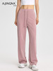 【凉感亲肤】阿菁娜宽松中腰休闲阔腿裤F31C210029 商品缩略图5
