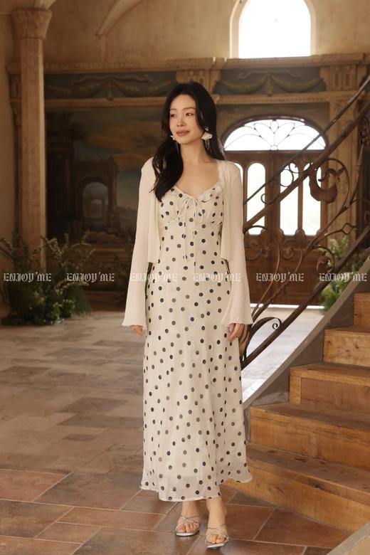 【门店同款】ENJOY夏季黄栀波点长裙 170696240 商品图4