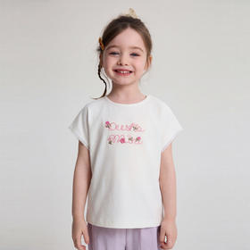 笛莎Deesha 2026年夏季新款小童女童图案TT恤
