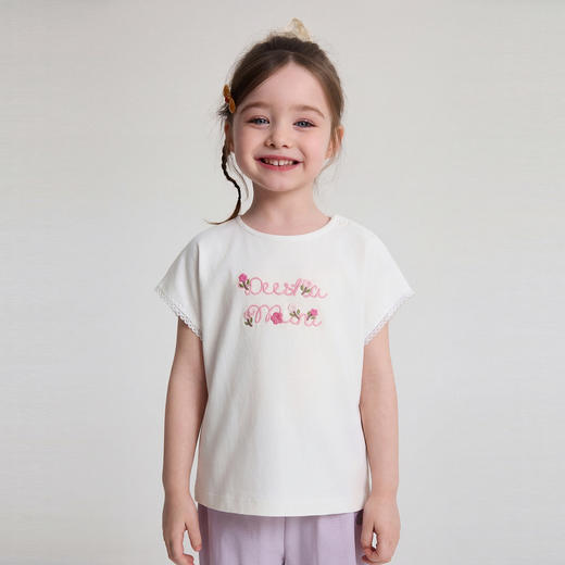 笛莎Deesha 2026年夏季新款小童女童图案TT恤 商品图0