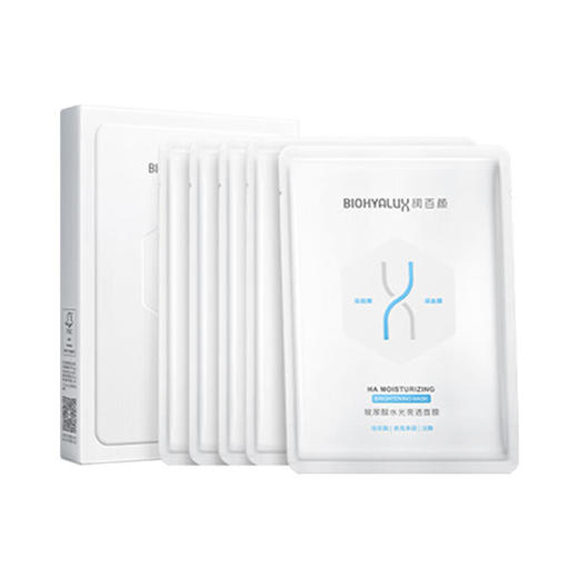 润百颜 玻尿酸水光亮透面膜28g*5片/盒 6948060408456 商品图0