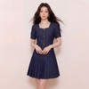奢姿大码女装2026夏季百褶设计牛仔方领连衣裙胖妹妹休闲时尚裙子3262803839 商品缩略图3