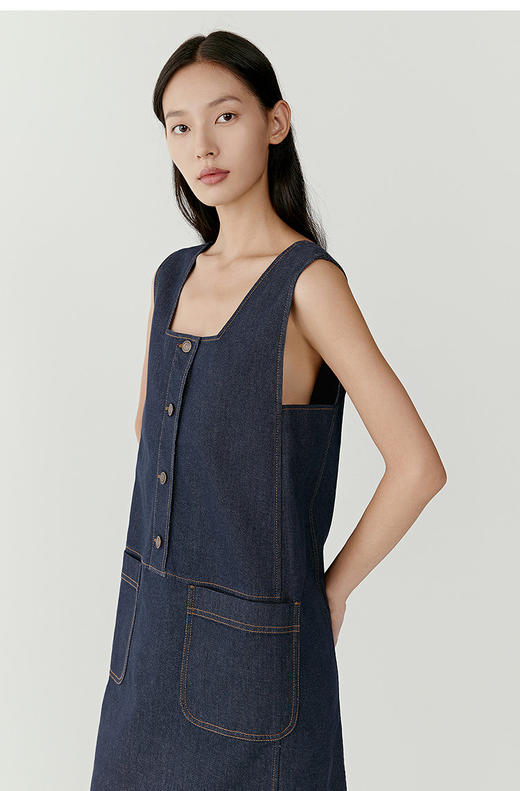 【高品质私服】【IC棉弹牛仔布中长连衣裙】赋予织物优越性能、上乘外观和舒适手感N1295-CC【无标出货 介意慎拍】 商品图7