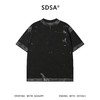 SDSA男装2026新款高贵轻奢潮牌小众设计撞色印花圆领短袖T恤宽松 商品缩略图1