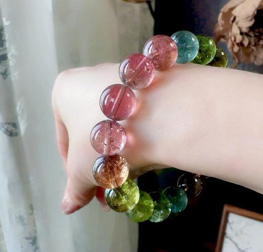 11.3mm彩虹碧玺手串 商品图8