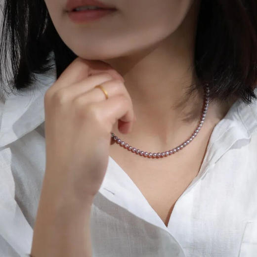 佐奈美(SANAMI)紫色珍珠耳钉/项链合集｜莹润珠光，就像清晨的露珠，清新而淡雅 商品图0