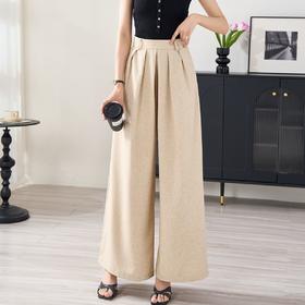 米思阳新款时尚气质宽松阔腿裤休闲显瘦薄款裤子女5T24BH2370