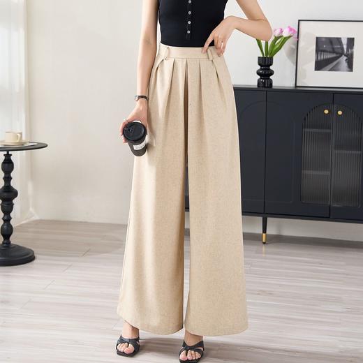 米思阳新款时尚气质宽松阔腿裤休闲显瘦薄款裤子女5T24BH2370 商品图0