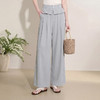 西遇花边松弛感2026年春新款设计感百褶腰头屁帘裤休闲女阔腿长裤H0060210 商品缩略图1