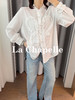 专柜实拍【气质优雅】拉夏贝尔/La Chapelle法式立领木耳边精致排扣通勤长袖衬衫简约净版气质上衣 商品缩略图3