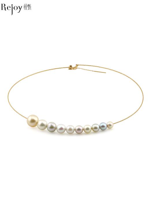 【挚友限定】悦甄 18K金akoya海水珍珠项链 项圈 6-11mm 商品图0