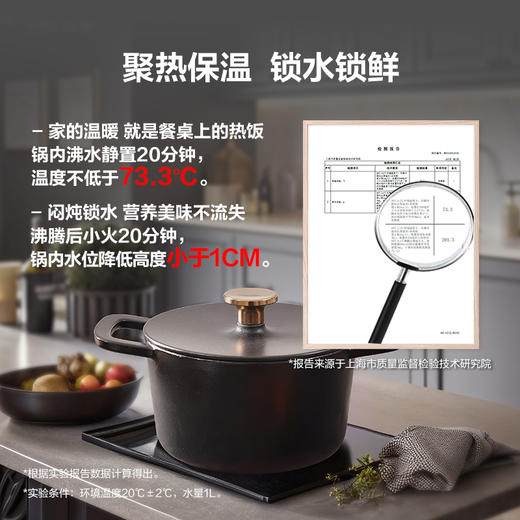 菲仕乐 Moments食光铸铁锅炖煲小汤锅家用慢炖锅 商品图3