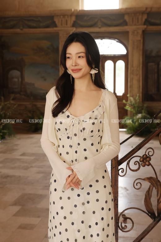 【门店同款】ENJOY夏季黄栀波点长裙 170696240 商品图6