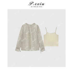 03-5潘依绣丁丁宠粉PanYiXiu/潘依绣【蝴蝶少女】100%人丝细节感泡泡纱衬衫 SH98895