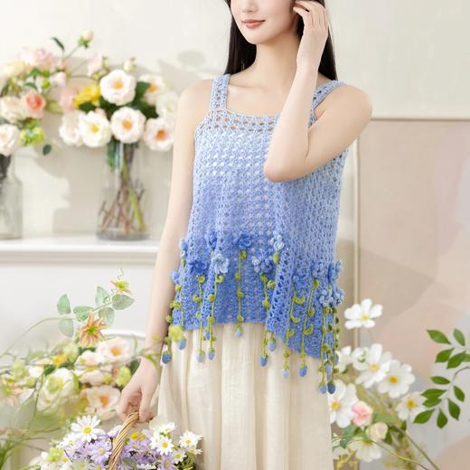 苏苏姐家落花亲子吊带diy编织钩针幻羽珠片马海毛线团材料包 商品图2