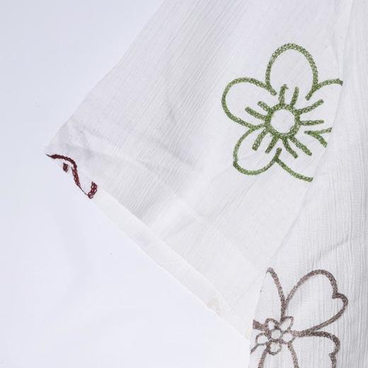 SDSA男装2026新款轻奢韩版复古彩色花卉刺绣竖条短袖衬衫百搭宽松 商品图2