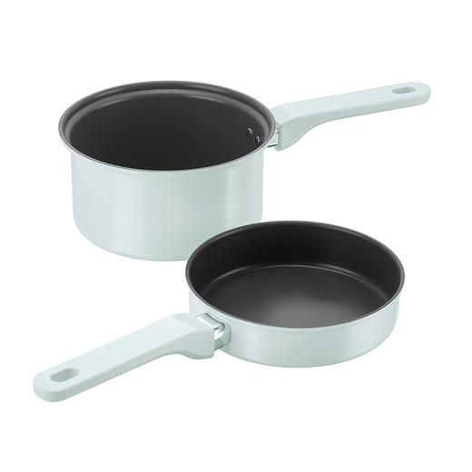 【79元2个】德世朗DESLON抗菌不粘锅套装 | 18cm煎锅+20cm奶锅，加高锅身+再次升级不粘涂层 商品图5