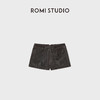 ROMI STUDIO“秀场皮裤”复古擦色羊皮高腰直筒皮短裤RWDSXL2811 商品缩略图4
